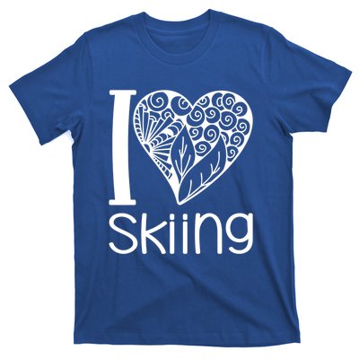 I Love Skiing For Ski Lovers Gift T-Shirt