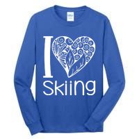 I Love Skiing For Ski Lovers Gift Tall Long Sleeve T-Shirt