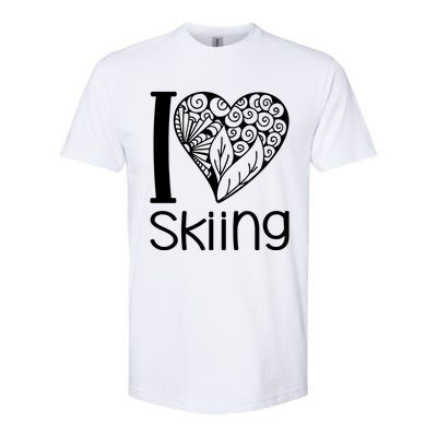 I Love Skiing For Ski Lovers Gift Softstyle CVC T-Shirt