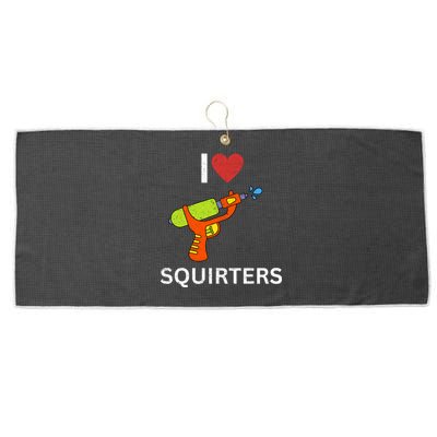 I Love Squirters Large Microfiber Waffle Golf Towel