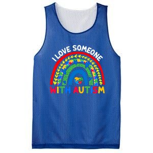 I Love Someone With Autism Awareness Gift Mesh Reversible Basketball Jersey Tank