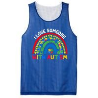 I Love Someone With Autism Awareness Gift Mesh Reversible Basketball Jersey Tank