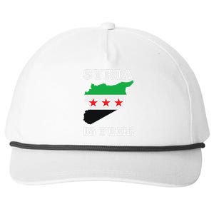 I Love Syria Is Free Syrian Map New Syrian Flag Snapback Five-Panel Rope Hat