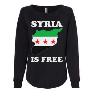 I Love Syria Is Free Syrian Map New Syrian Flag Womens California Wash Sweatshirt