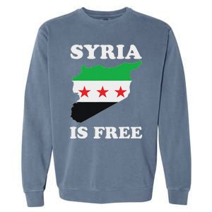 I Love Syria Is Free Syrian Map New Syrian Flag Garment-Dyed Sweatshirt