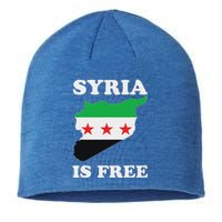 I Love Syria Is Free Syrian Map New Syrian Flag Sustainable Beanie