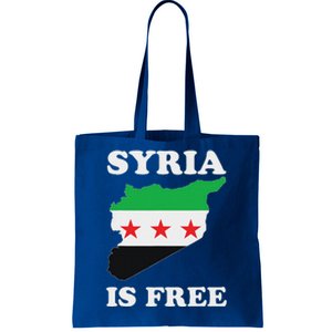 I Love Syria Is Free Syrian Map New Syrian Flag Tote Bag