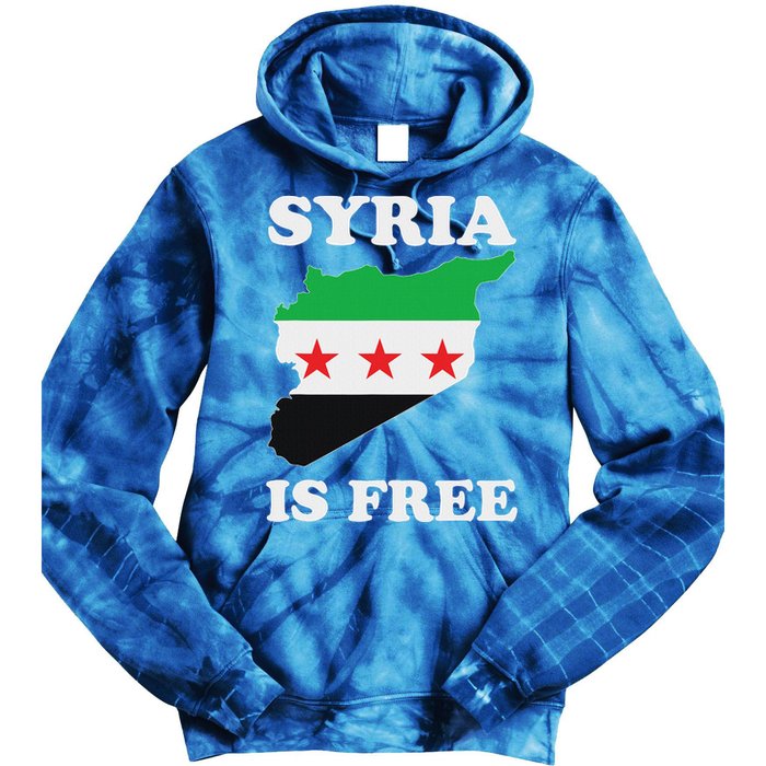 I Love Syria Is Free Syrian Map New Syrian Flag Tie Dye Hoodie