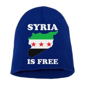 I Love Syria Is Free Syrian Map New Syrian Flag Short Acrylic Beanie