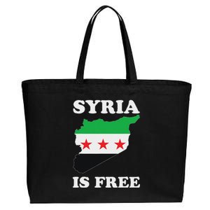 I Love Syria Is Free Syrian Map New Syrian Flag Cotton Canvas Jumbo Tote