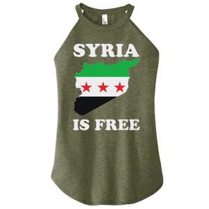 I Love Syria Is Free Syrian Map New Syrian Flag Women's Perfect Tri Rocker Tank