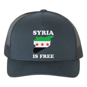 I Love Syria Is Free Syrian Map New Syrian Flag Yupoong Adult 5-Panel Trucker Hat