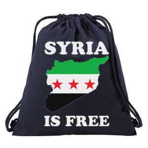 I Love Syria Is Free Syrian Map New Syrian Flag Drawstring Bag