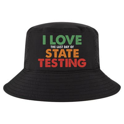 I Love State Testing Funny State Testing Day STAAR Test Day Cool Comfort Performance Bucket Hat