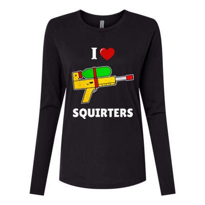 I Love Squirters Heart Design I Love Squirters Womens Cotton Relaxed Long Sleeve T-Shirt