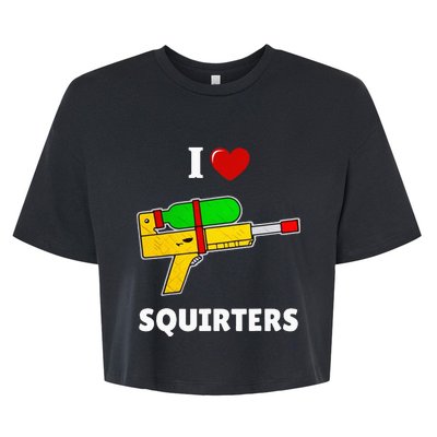 I Love Squirters Heart Design I Love Squirters Bella+Canvas Jersey Crop Tee