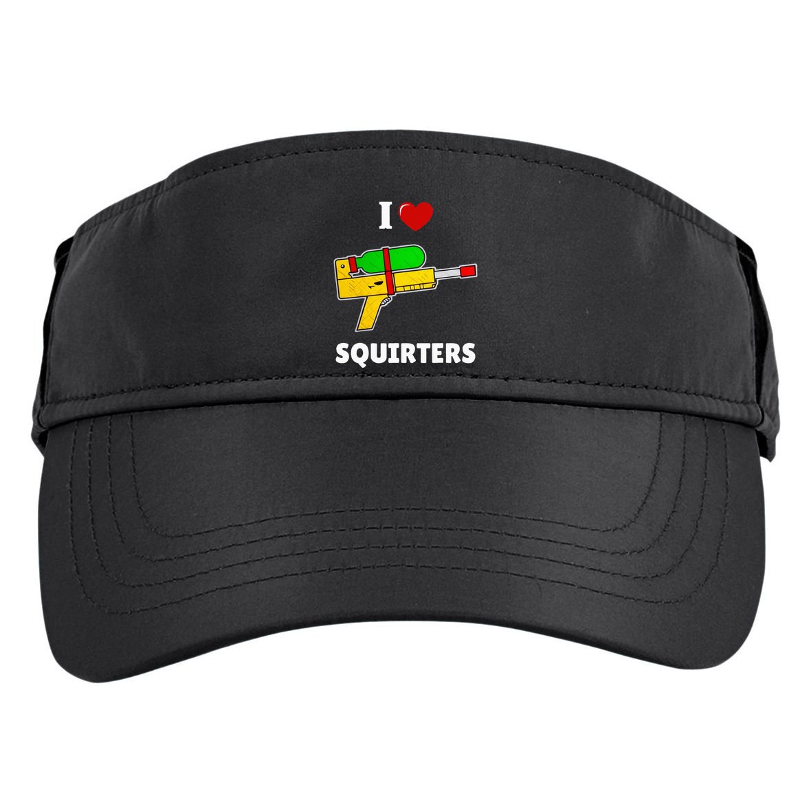I Love Squirters Heart Design I Love Squirters Adult Drive Performance Visor