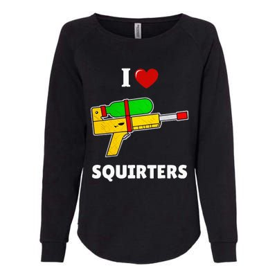 I Love Squirters Heart Design I Love Squirters Womens California Wash Sweatshirt