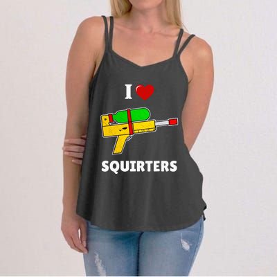 I Love Squirters Heart Design I Love Squirters Women's Strappy Tank