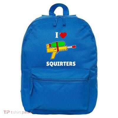 I Love Squirters Heart Design I Love Squirters 16 in Basic Backpack