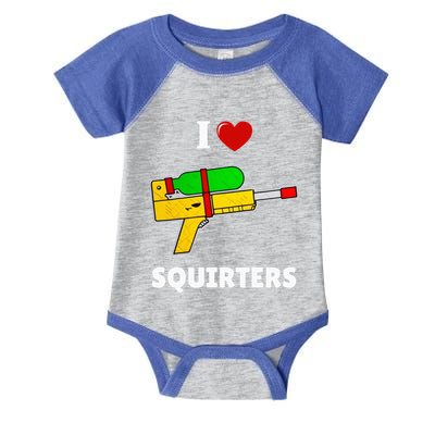 I Love Squirters Heart Design I Love Squirters Infant Baby Jersey Bodysuit