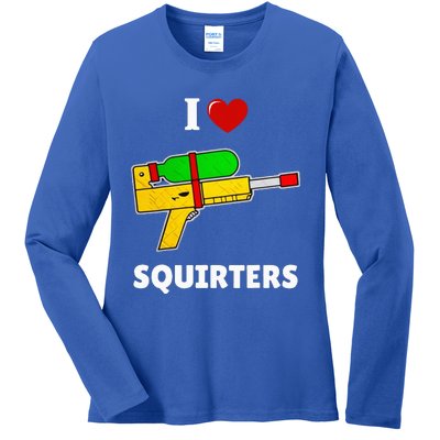 I Love Squirters Heart Design I Love Squirters Ladies Long Sleeve Shirt