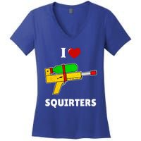 I Love Squirters Heart Design I Love Squirters Women's V-Neck T-Shirt