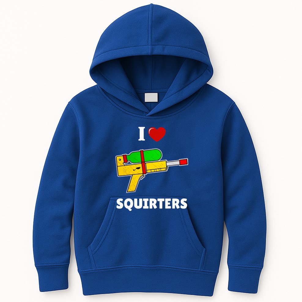 I Love Squirters Heart Design I Love Squirters Kids Hoodie