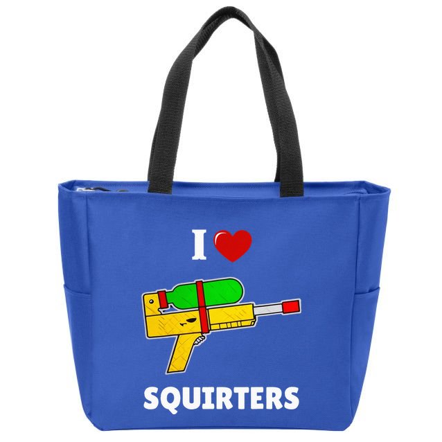 I Love Squirters Heart Design I Love Squirters Zip Tote Bag