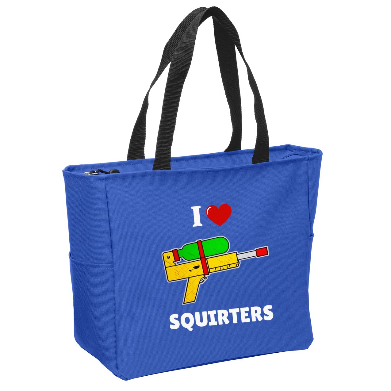I Love Squirters Heart Design I Love Squirters Zip Tote Bag