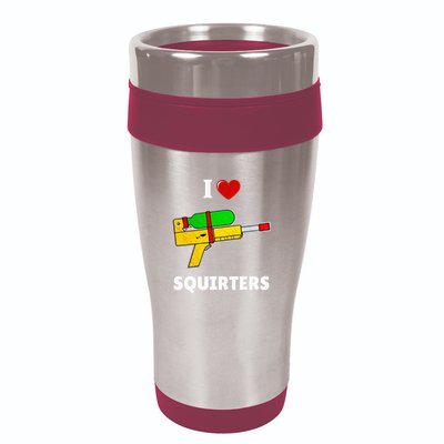 I Love Squirters Heart Design I Love Squirters 16oz Travel Tumbler