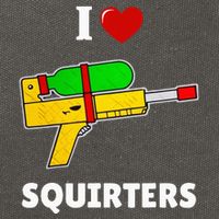 I Love Squirters Heart Design I Love Squirters Cotton Canvas Backpack