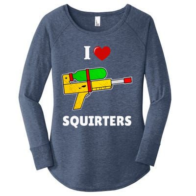 I Love Squirters Heart Design I Love Squirters Women's Perfect Tri Tunic Long Sleeve Shirt