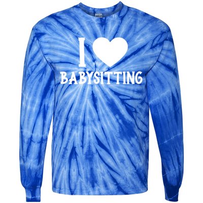 I Love Sitting Sitter Great Gift Tie-Dye Long Sleeve Shirt