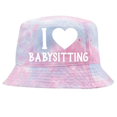 I Love Sitting Sitter Great Gift Tie-Dyed Bucket Hat