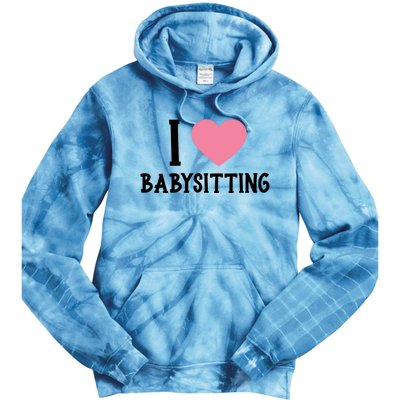 I Love Sitting Sitter Gift Tie Dye Hoodie