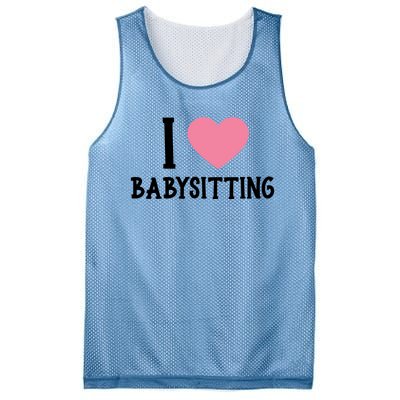 I Love Sitting Sitter Gift Mesh Reversible Basketball Jersey Tank