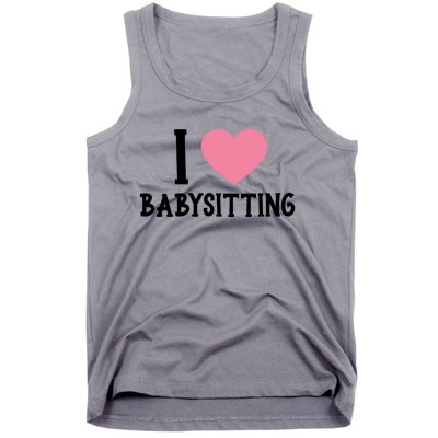 I Love Sitting Sitter Gift Tank Top