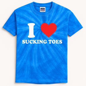 I Love Sucking Toes Heart Kids Tie-Dye T-Shirt