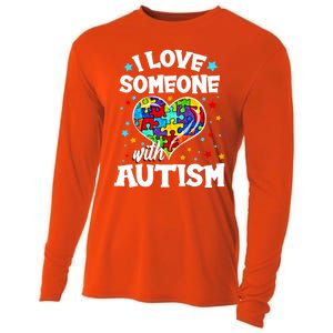 I Love Someone With Autism Gift Cooling Performance Long Sleeve Crew