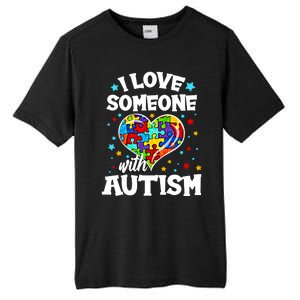 I Love Someone With Autism Gift Tall Fusion ChromaSoft Performance T-Shirt