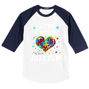 I Love Someone With Autism Gift Baseball Sleeve Shirt