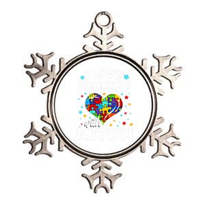 I Love Someone With Autism Gift Metallic Star Ornament