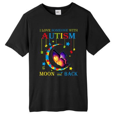 I Love Someone With Autism To The Moons And Back Tall Fusion ChromaSoft Performance T-Shirt