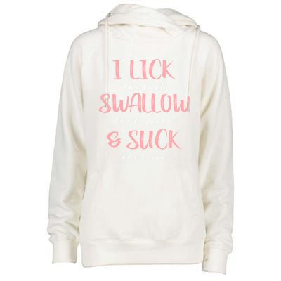 I Lick Salt Swallow Tequila Suck Lime Funny Mexican Ing Great Gift Womens Funnel Neck Pullover Hood