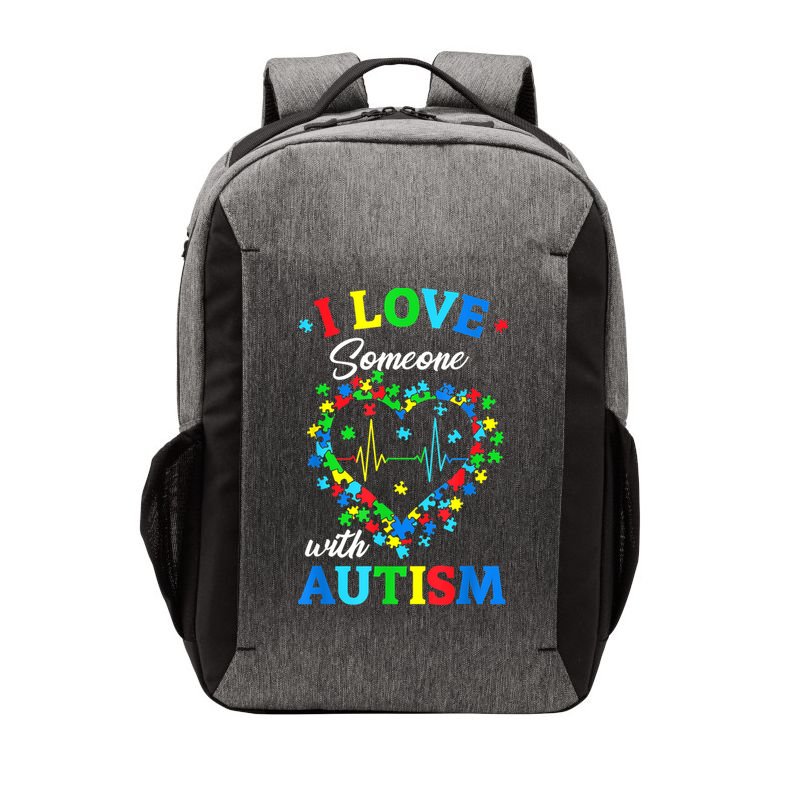 I Love Someone With Autism Awareness Men Women K.ids TS.hirt Vector Backpack