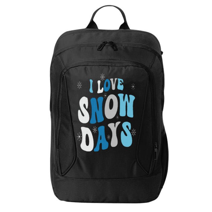 I Love Snow Days Snow Day Supporter Snow Lover City Backpack