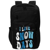 I Love Snow Days Snow Day Supporter Snow Lover Impact Tech Backpack