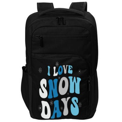 I Love Snow Days Snow Day Supporter Snow Lover Impact Tech Backpack