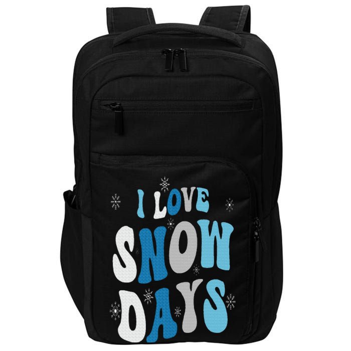 I Love Snow Days Snow Day Supporter Snow Lover Impact Tech Backpack